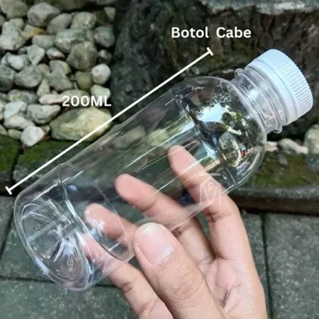 (100pc) Botol Cabe 200ml / Botol Minum / Botol Plastik