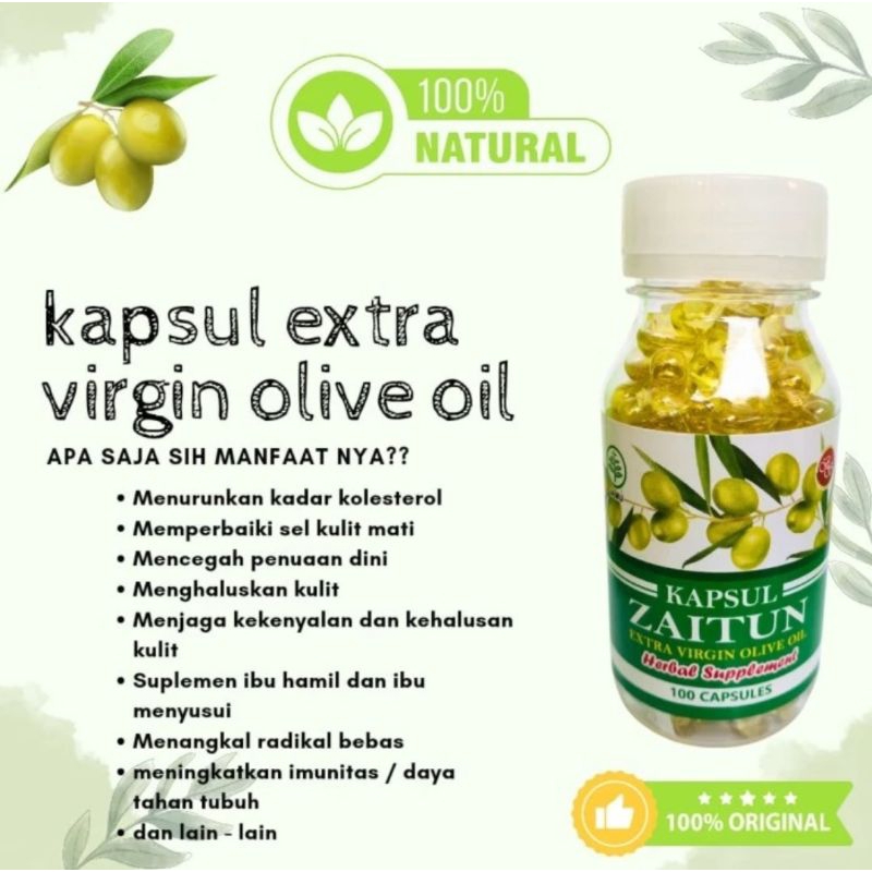 Minyak zaitun kapsul  isi 100 herbal kolesterol
