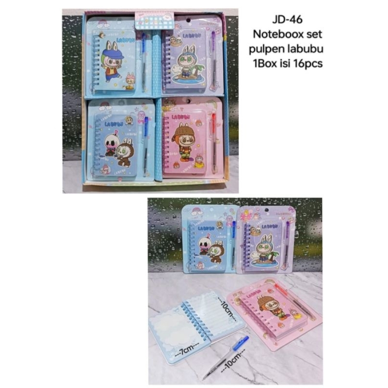 

1 BOX NOTEBOOK PEN LABUBU ISI 16