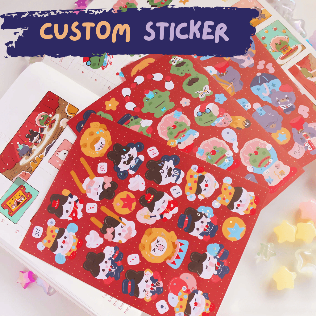 

[Tanpa PO] Cetak Cutting Custom Sticker Vinyl A7, A6, A5