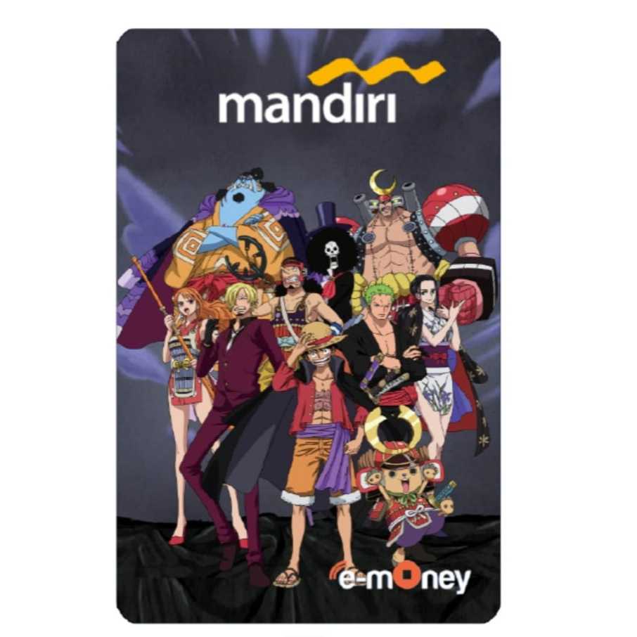E-TOLL E-MONEY EMONEY Mandiri KARTU CARD LIMITED livin Emoney Mandiri Card Edisi One Piece Onigasima