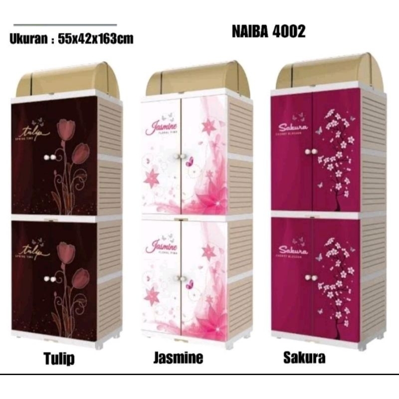 Rak Piring Naiba/Rak Piring Susun 4 Print/Naiba 4002/Rak Piring Plastik