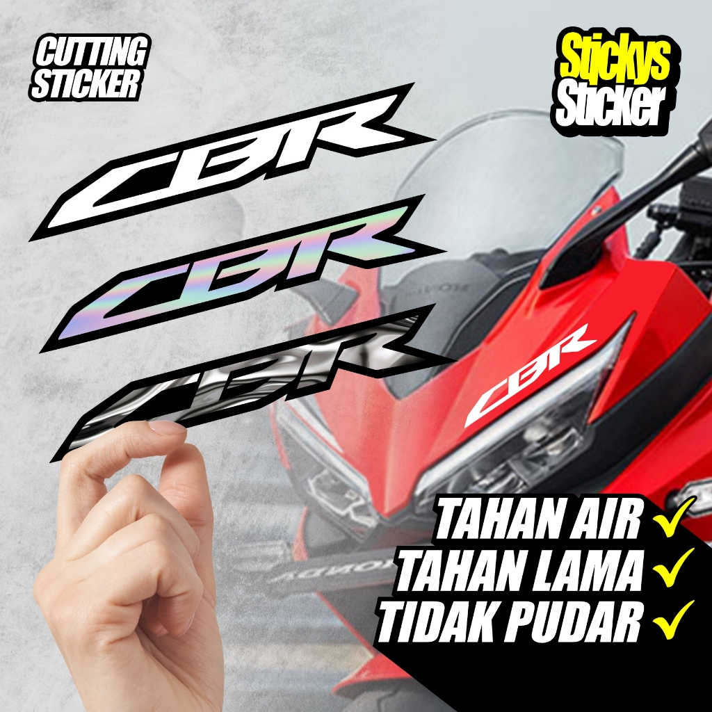 Sticker logo CBR cutting sticker HONDA CBR 8 pilihan warna dan ukuran #2