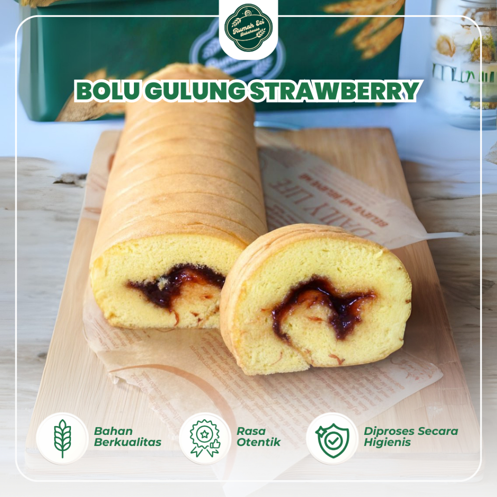 

Bolu Gulung Strawberry Homemade Bakery Rumah Eci Bakehouse