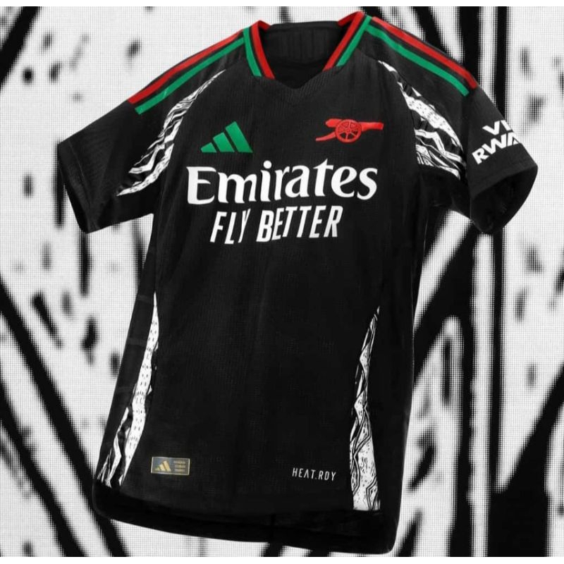 jersey bola Player Issue Arsenal Away Hitam 2024 2025