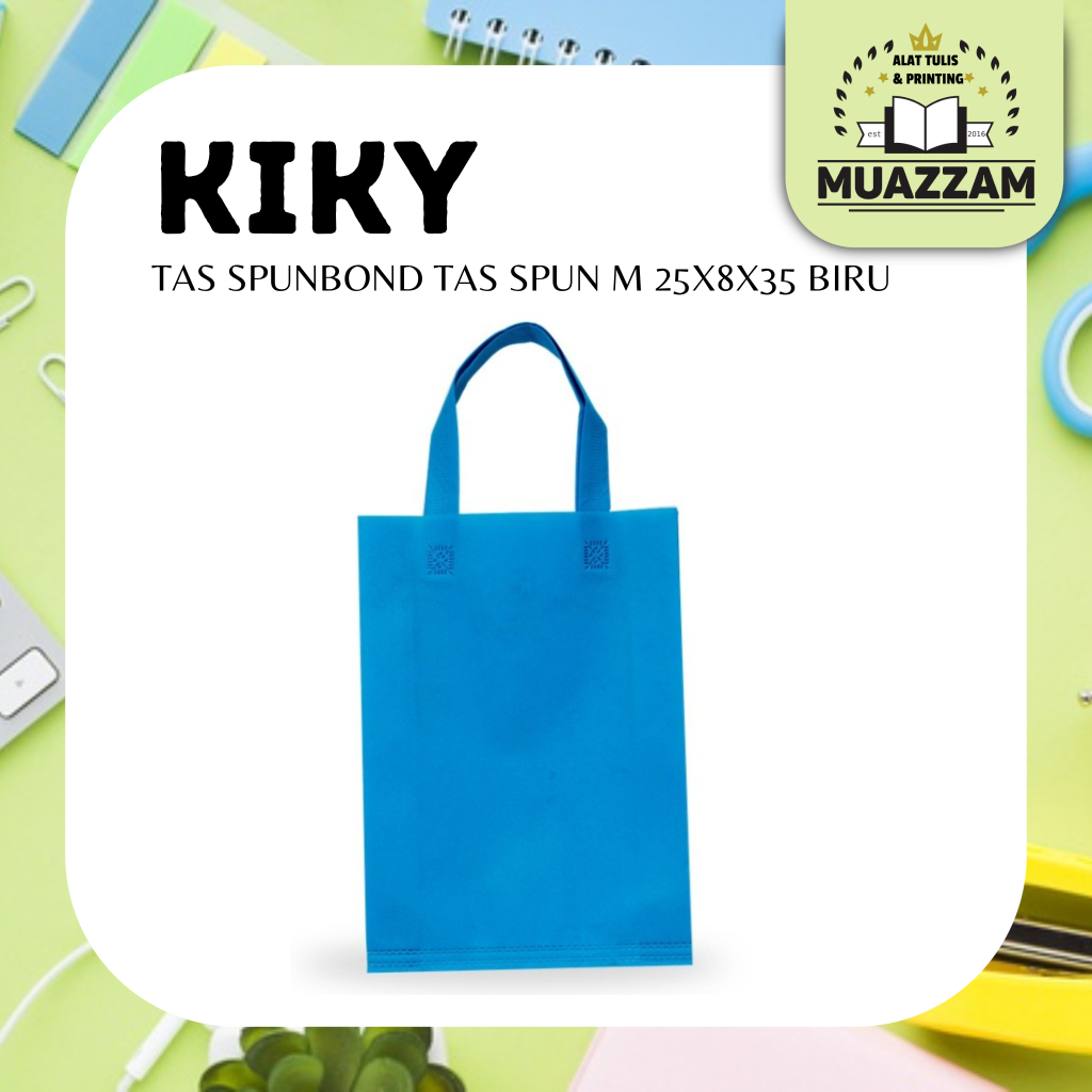 

Kantong spunbond 25x8x35 Biru tas kain goodie bag polos tas souvenir kantun