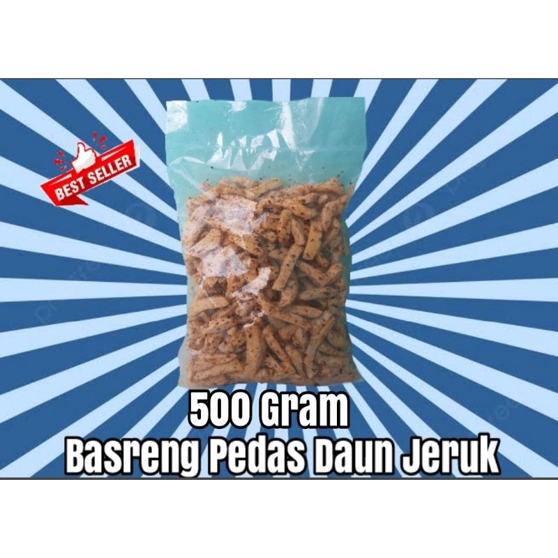 

Basreng Pedas Bumbu Daun Jeruk 500 gram Termurah GROSIR