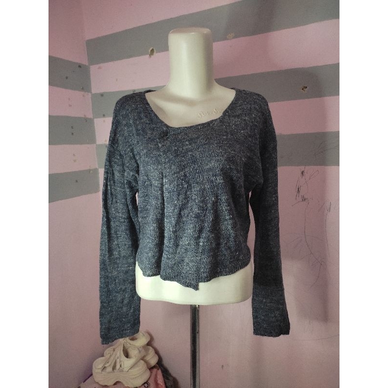 Cardigan rajut crop / atasan luaran wanita / croptop niko and