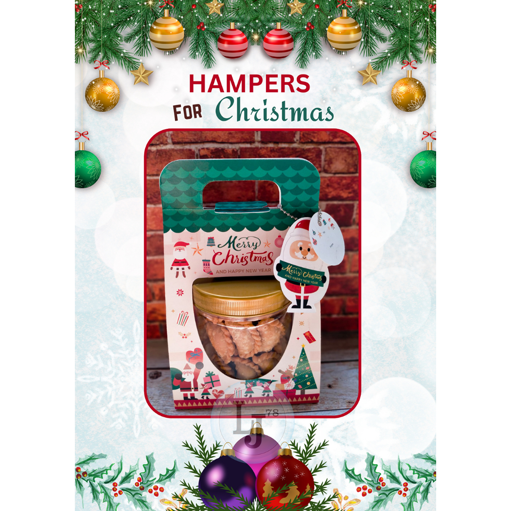 

Hampers Natal / Christmas Hampers / Parcel Natal Pastel Mini Isi Abon 1 Jar (250gr) + Tag Ucapan