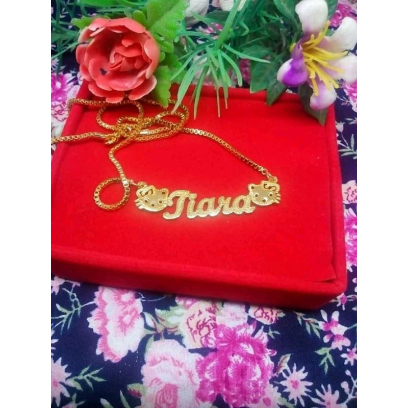 Kalung  Anak karakter hellokitty ukir nama