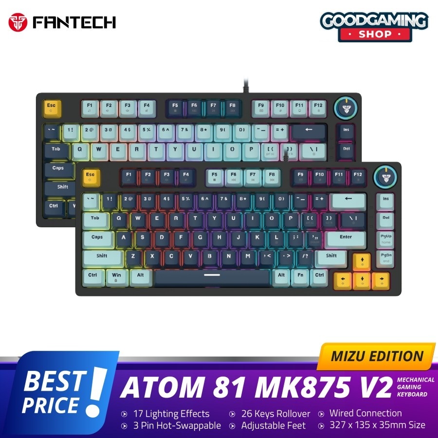Fantech Atom81 | Atom 81 - MK875 V2 Wired Mechanical Gaming Keyboard Mizu Edition