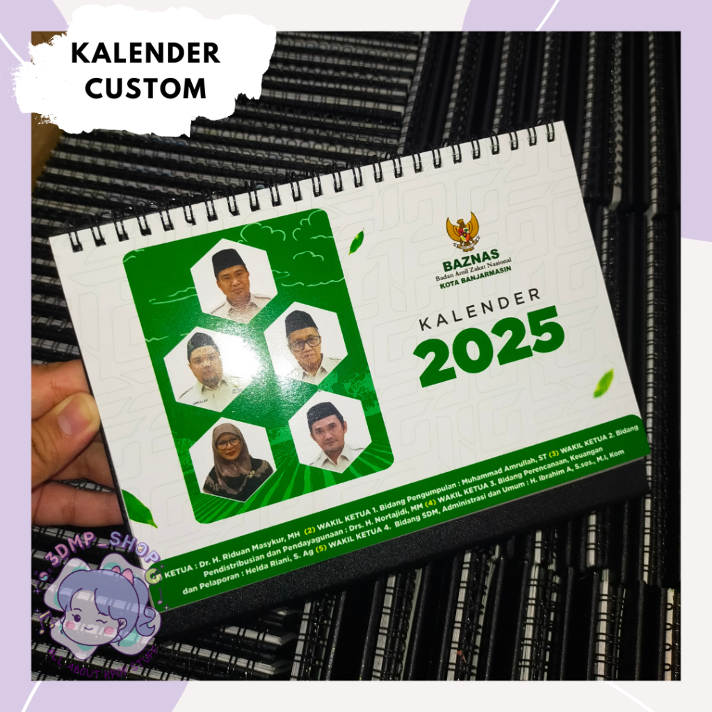 

KALENDER 2025 A5 CUSTOM DUDUK /PENAHAN BELAKANG BAHAN TEBAL
