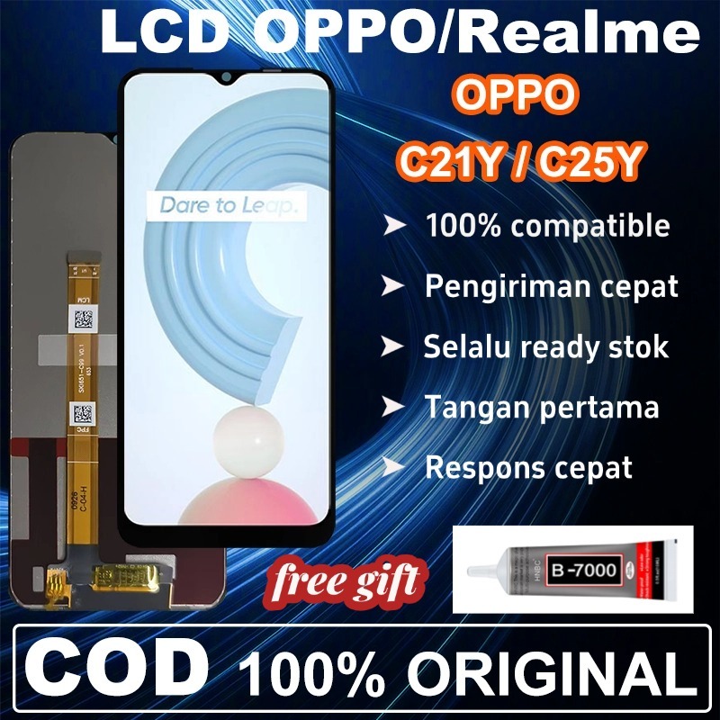 【ORIGINAL OEM】LCD TOUCHSCREEN OPPO REALME C21Y / C25Y Fullset Touchscreen LCD Realme C21Y C25Y origi