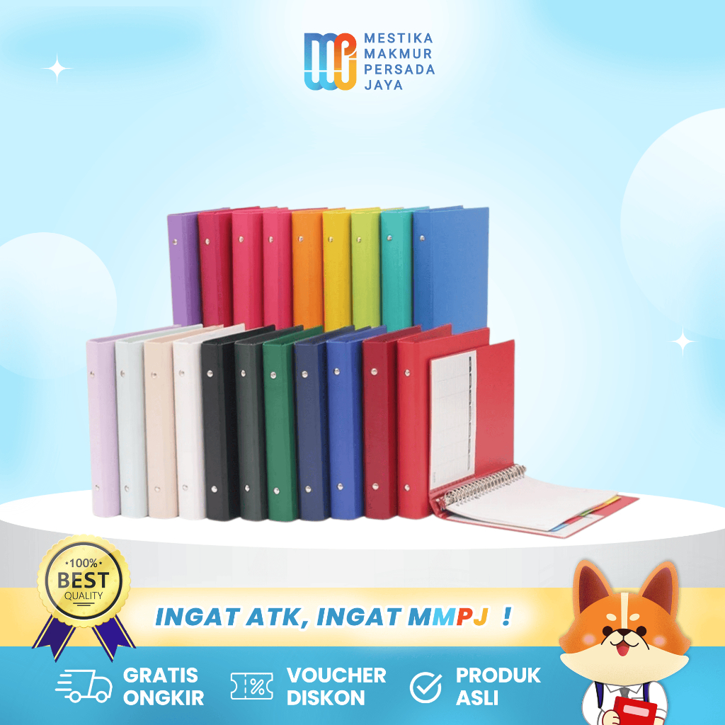 

Bantex Binder A5 / B5 Aesthetic - Binder Kuliah dengan Pocket dan Pembatas Kertas 1324/1326