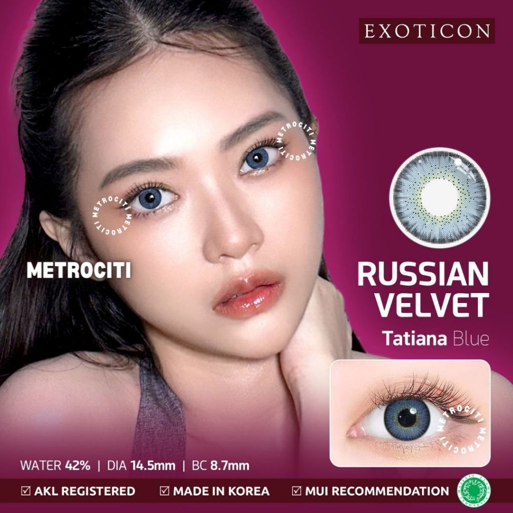 METROCITI Softlens X2 RUSSIAN 14.5MM Softlens Natural Grey , Tatiana Blue , Softlens Minus , Softlen