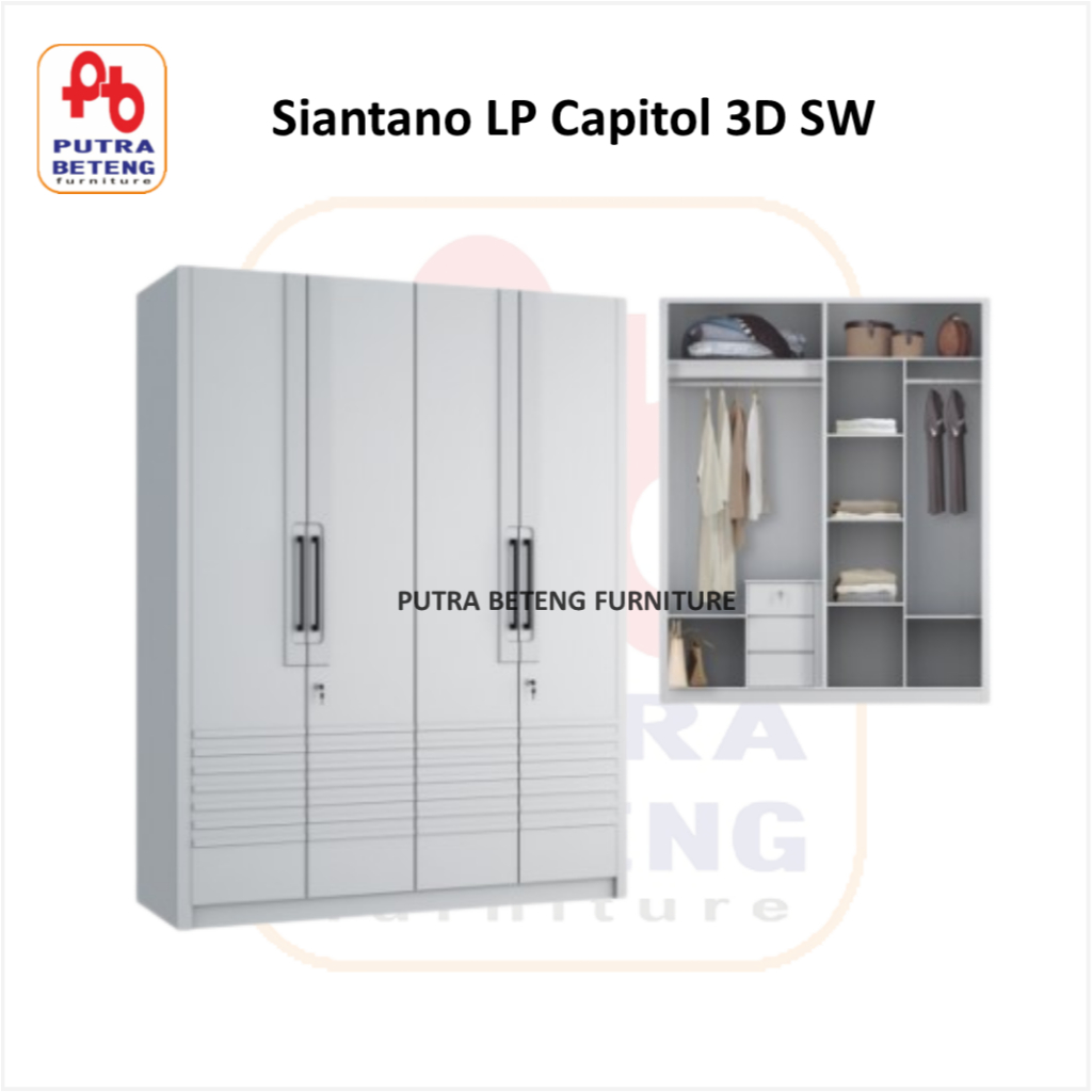Lemari Pakaian Siantano LP Capitol 3D SW