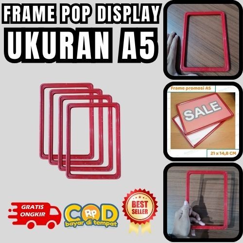 

FRAME DISPLAY PROMOSI LABEL HARGA POP UP, JEPITAN PROMOSI A5