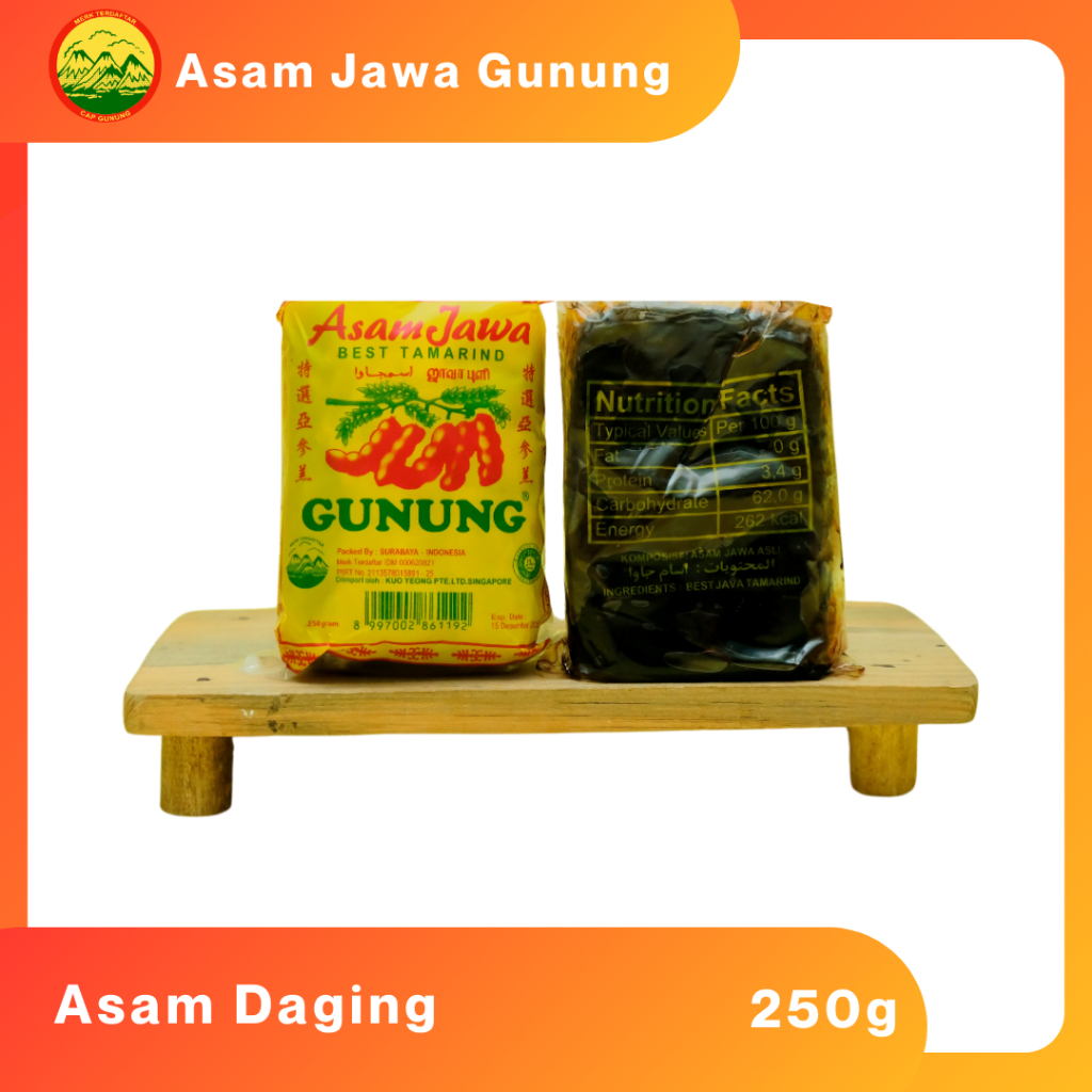 

ASAM JAWA TANPA BIJI ASAM DAGING CAP GUNUNG 250GR KEMASAN TERFAVORIT