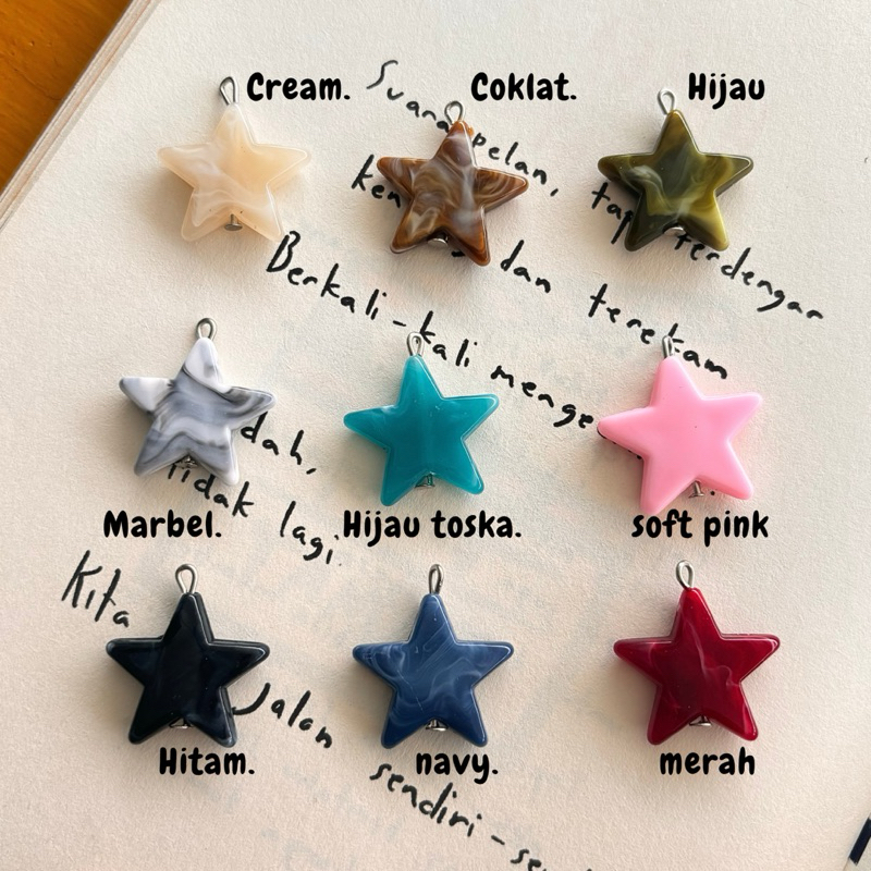 HANYA LIONTIN KALUNG STAR / LIONTIN BINTANG UNTUK KALUNG ( SUDAH FREE RING PENGAIT)
