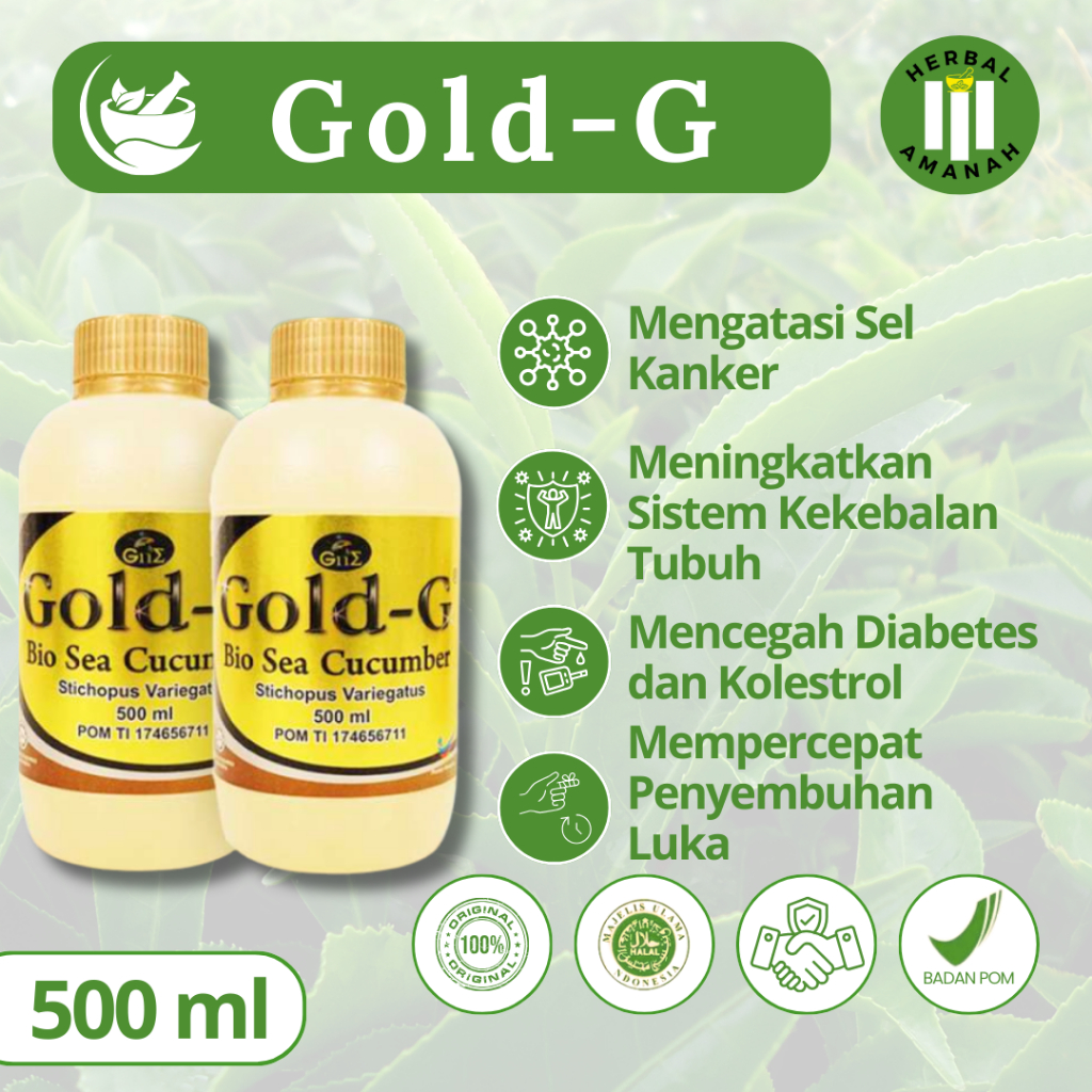 

Jelly Gamat Emas GOLD G 500ml Bio Sea Cucumber Original Berizin BPOM