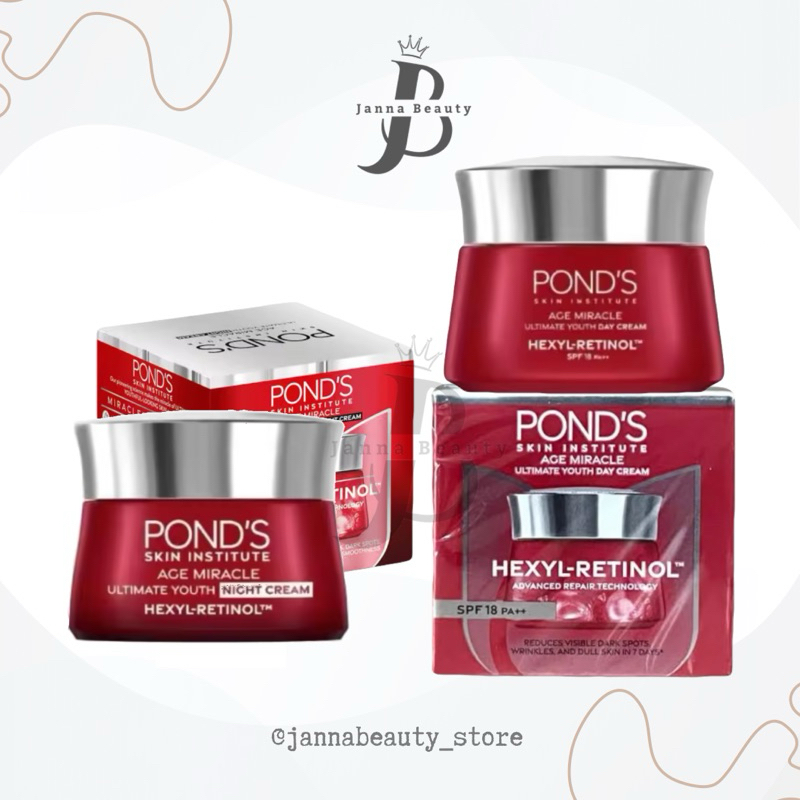 [JB Store] Ponds Age Miracle Cream Siang / Malam 9 g