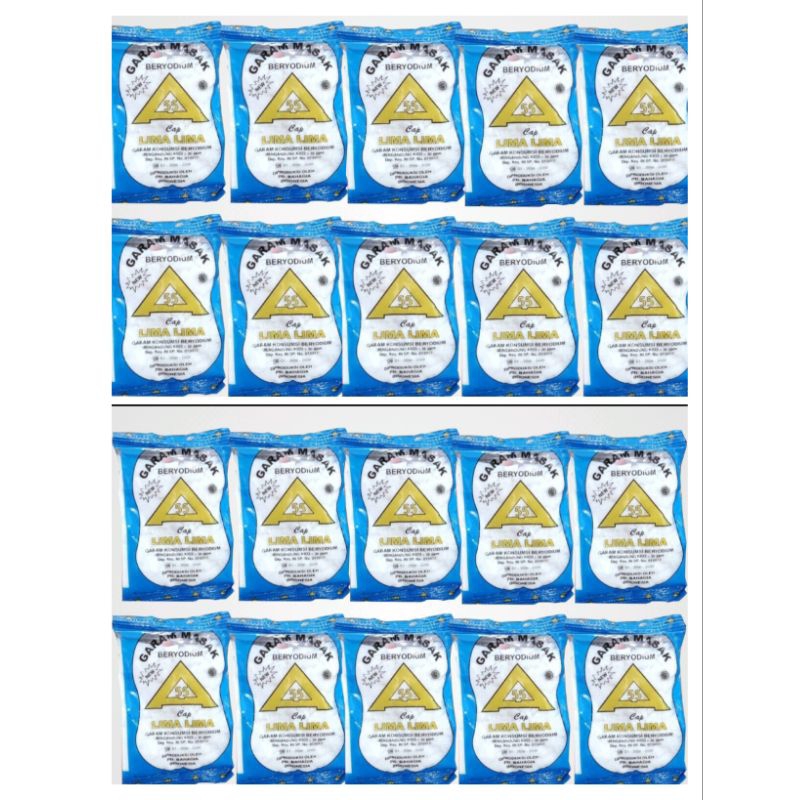 

20 pcs Garam dapur, garam halus beryodium 55
