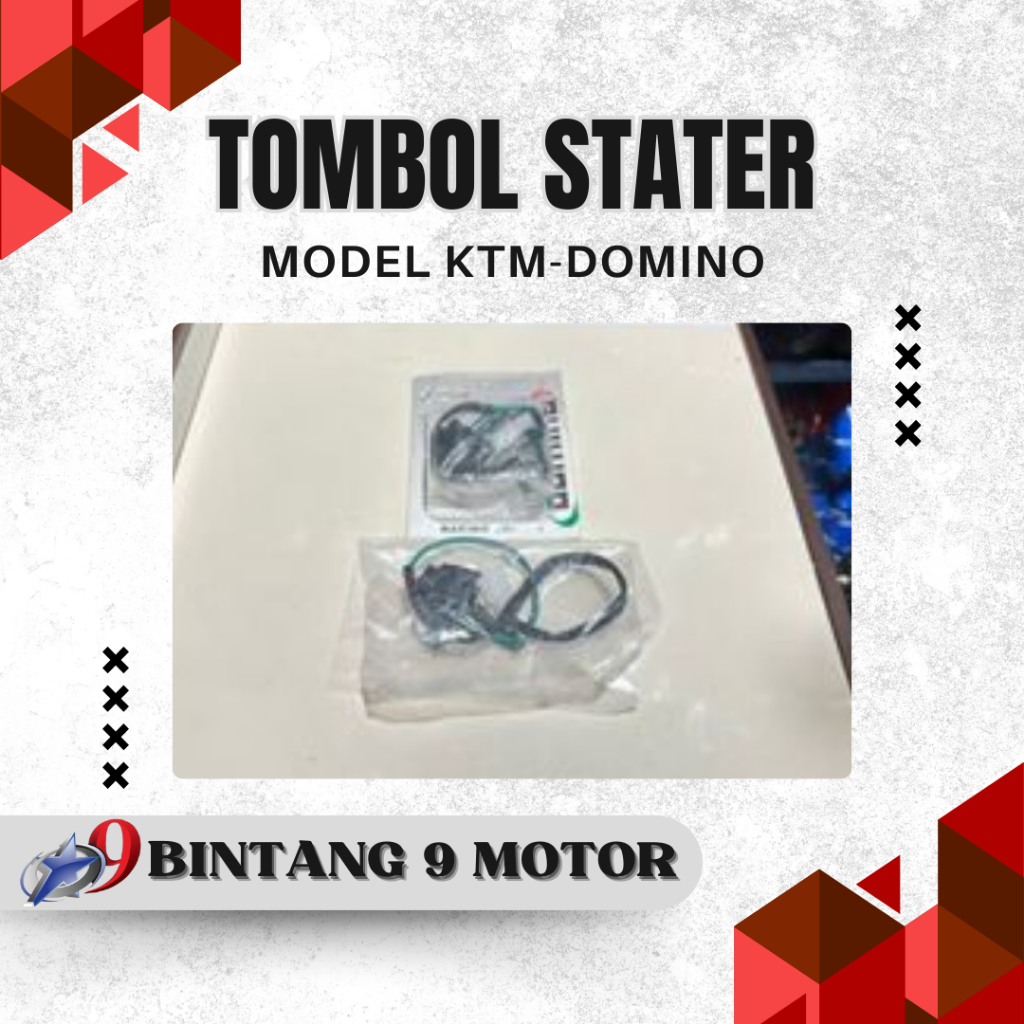 TOMBOL STATER MODEL KTM MERK DOMINO-BINTANG SEMBILAN MOTOR