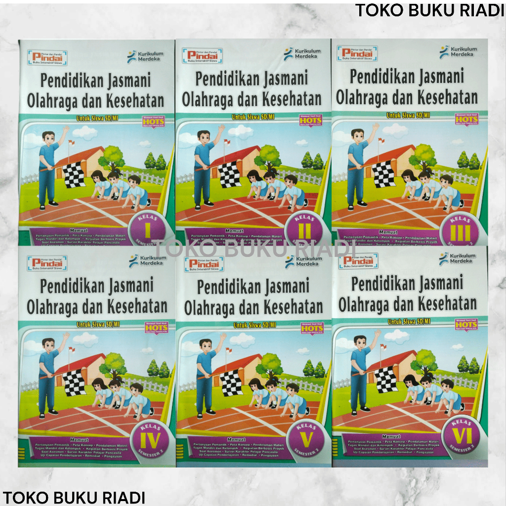 LKS PINDAI PJOK SD KELAS 1-6 KURIKULUM MERDEKA SEMESTER 2 - TERBARU