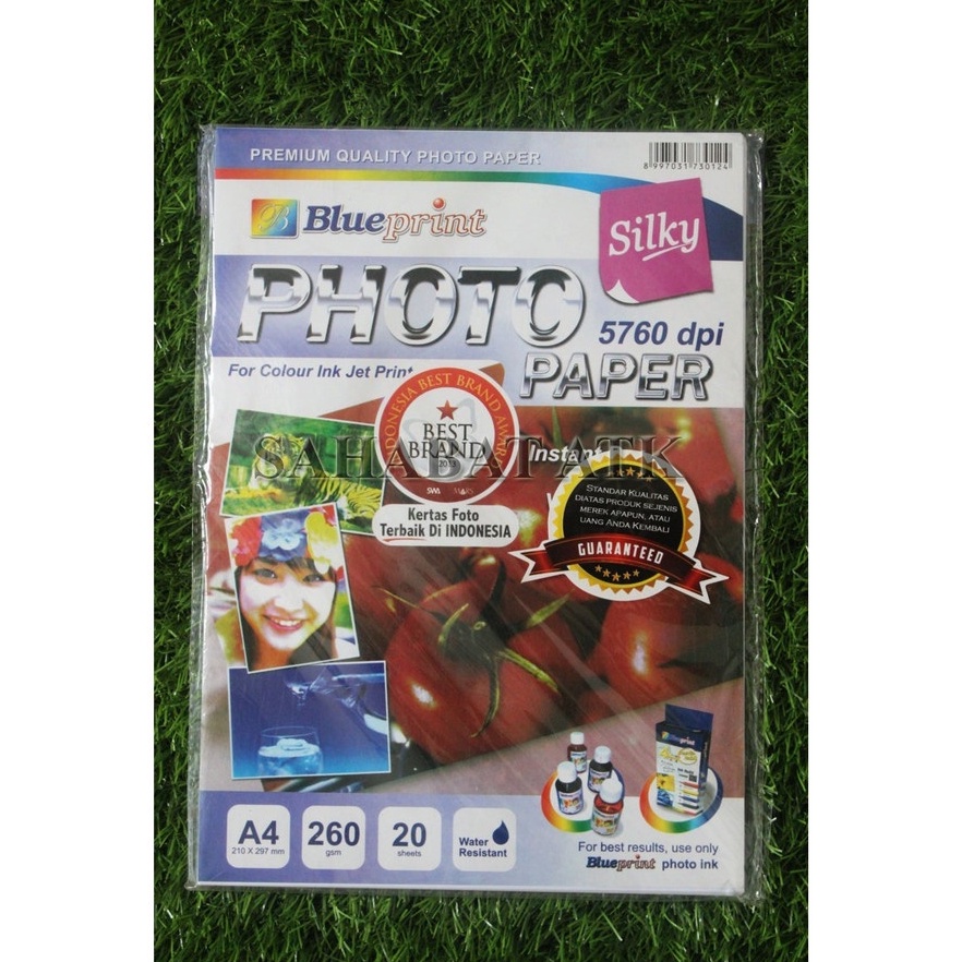 

KODE PRODUK 7V7CC355 BLUEPRINT PHOTO PAPER SILKY A4 26 GSM KERTAS FOTO MURAH