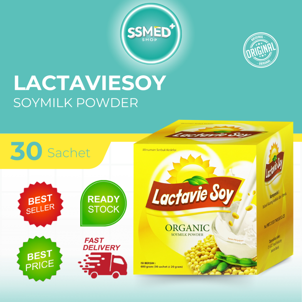 

LACTAVIESOY - ORGANIC SOYMILK POWDER - MINUMAN SERBUK SERBUK KEDELAI - ISI 30 SACHET