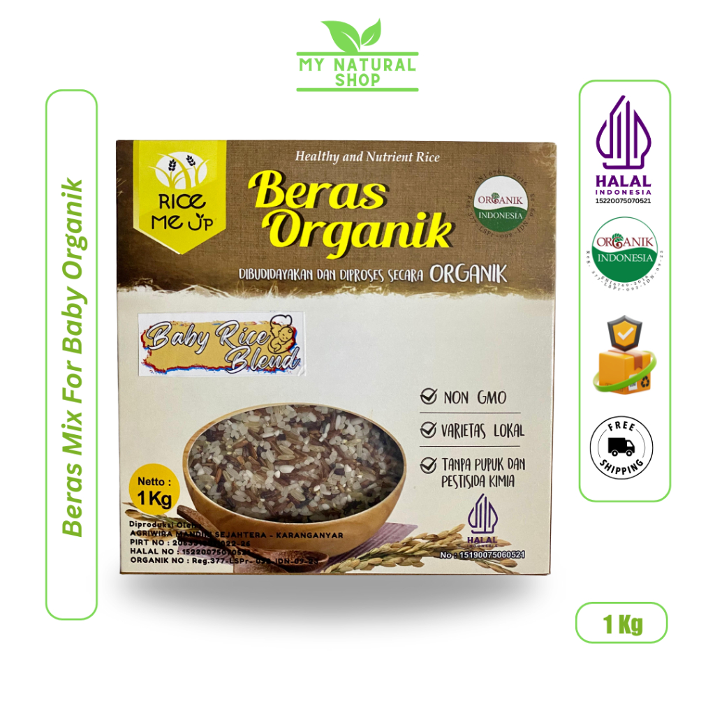

Beras Mix For Baby Organik Rice Me Up 1 kg