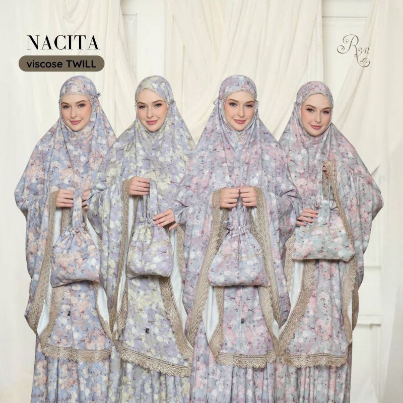 Mukena NACITA Series Original By Ryn Rayyan Mukenah Motif Dewasa Jumbo Terbaru 2024 Katun Rayon Visc