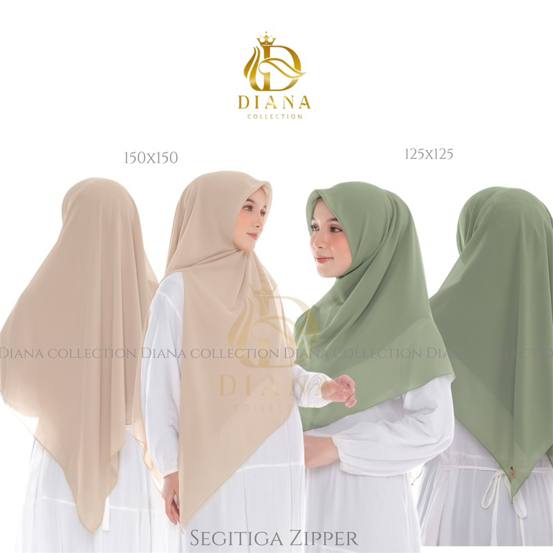 Hijab Syari Fatimah Khimar 2 Layer Kerudung Instan Jilbab instan Hijab Zipper Instan Jumbo Syari Res