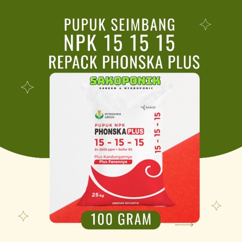 Repack 100gr Pupuk Serbaguna NPK 151515 NPK PHONSKA Plus