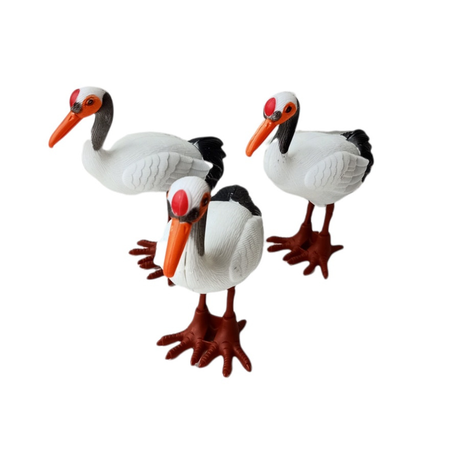 Mainan anak burung bangau putar / Mainan figure anak bangau berjalan murah kode OCT5111