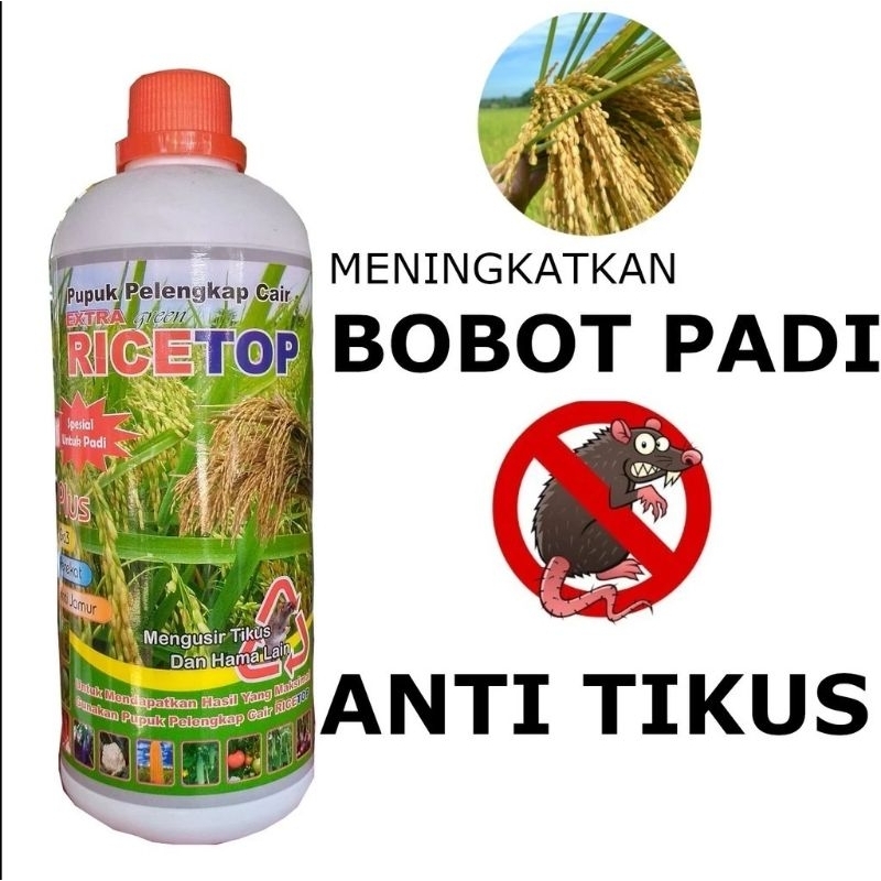 Pupuk Cair Penambah Bobot Padi Dan Anti Hama Tikus Rice Top 1 Liter