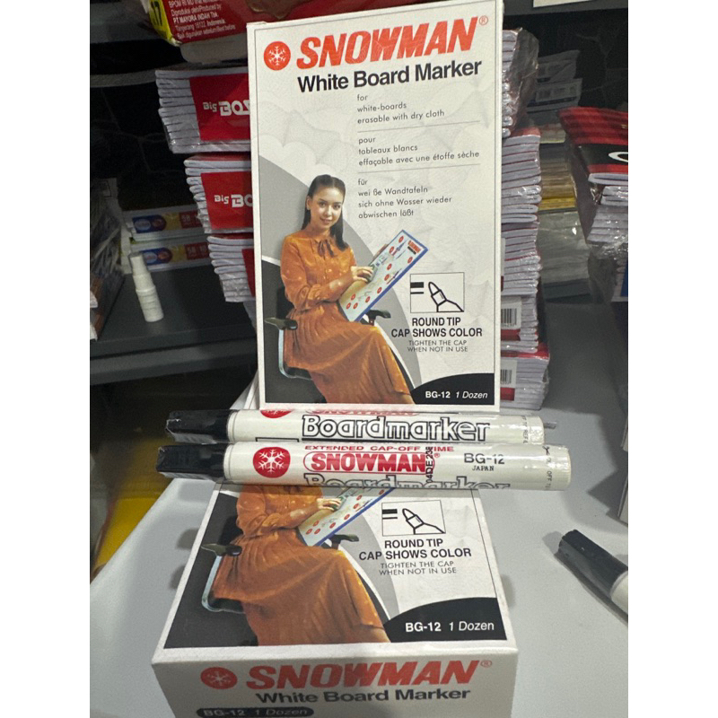 

SPIDOL SNOWMAN WHITE BOARD MARKER BG-12 ( 1 PAK / DOZ )