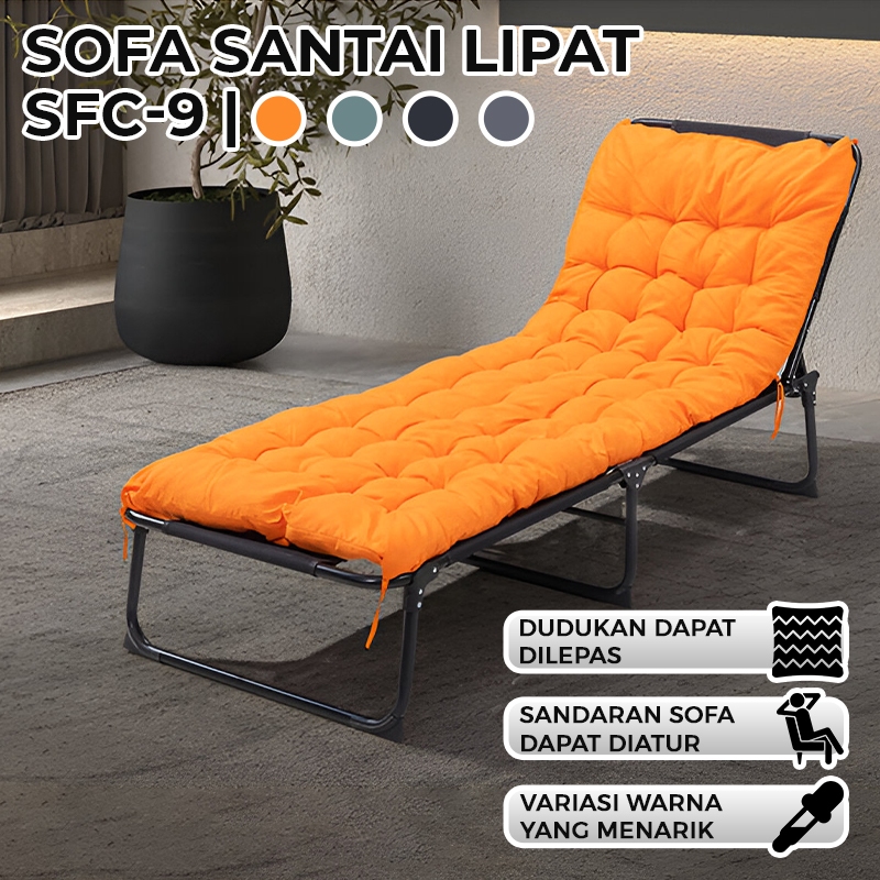 Sofa Kursi Malas Lipat Tempat Tidur Sofa Lipat Kursi Lipat Santai Sandaran Kursi Lipat Portable