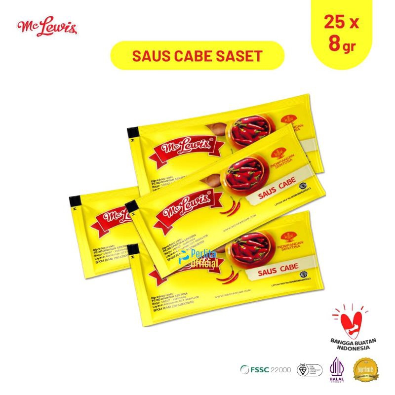 

McLewis Saus Cabe & Tomat Saset 25 x 8 gr