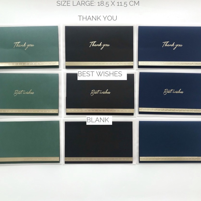 

KODE PRODUK PDNOI5138 1 pack isi 4 Kartu Ucapan kosong terima kasih blank greeting card thank you lebaran large besar