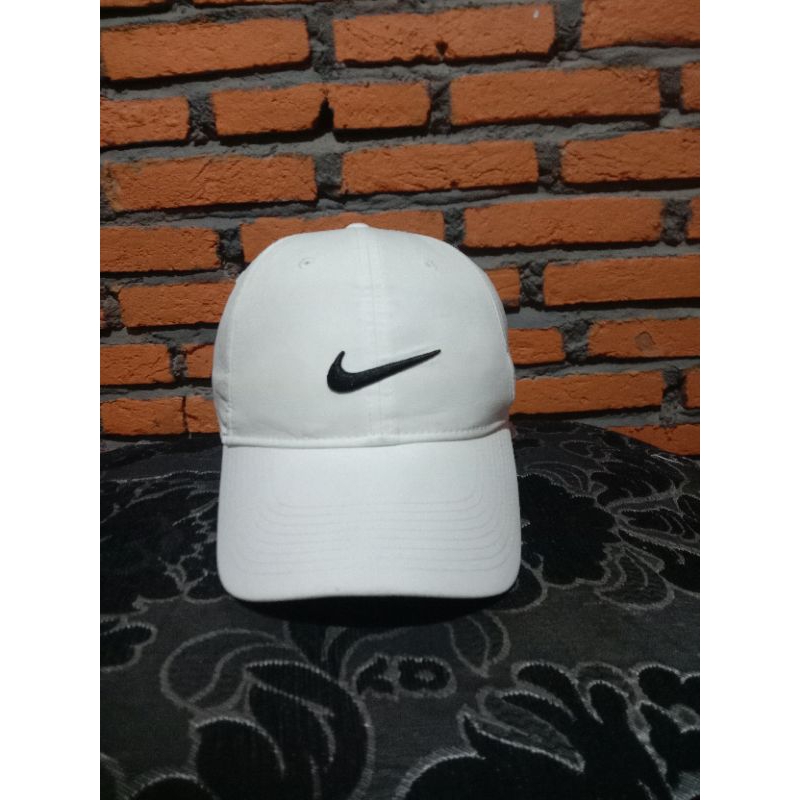 Topi Nike Second Original cap Model Baseball buat casual dan olahraga Warna putih bahan polyester ou