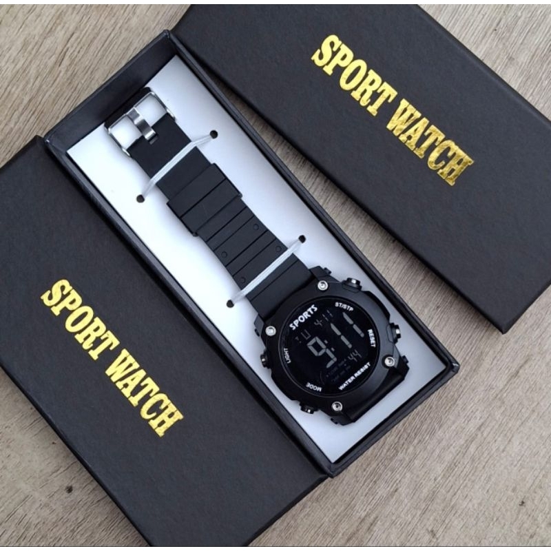 Jam Tangan Digital Pria Sporty  free box keren dan Kekinian