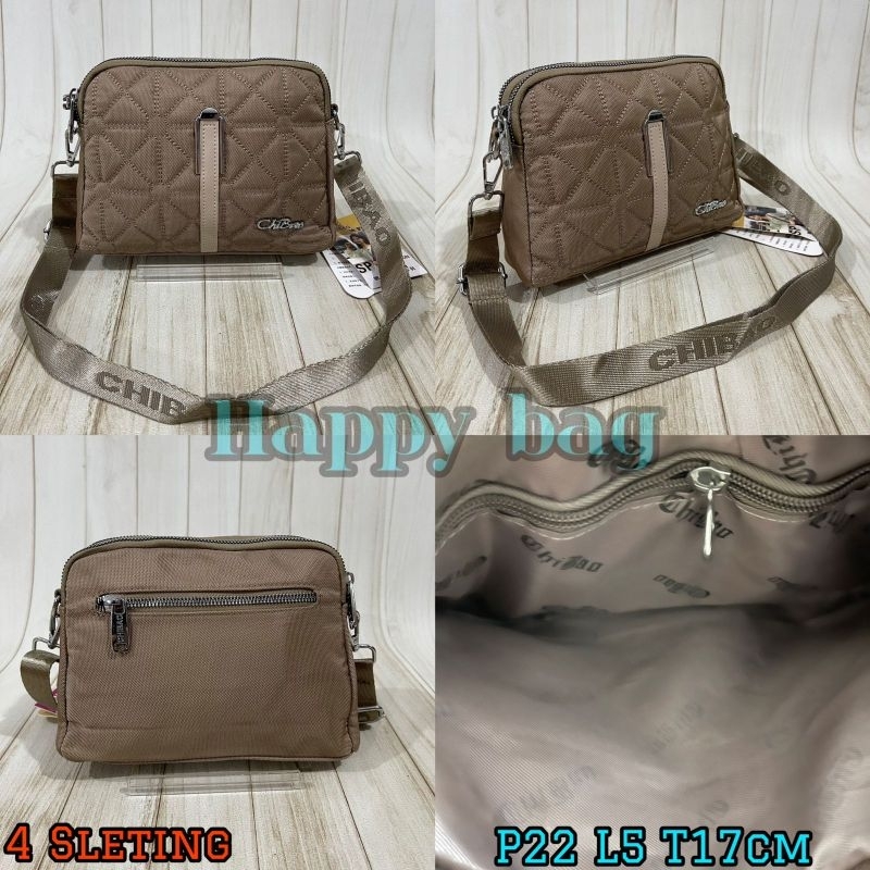 Tas Selempang ORI CHIBAO KANVAS BORDIR 4Sleting CB0532-22