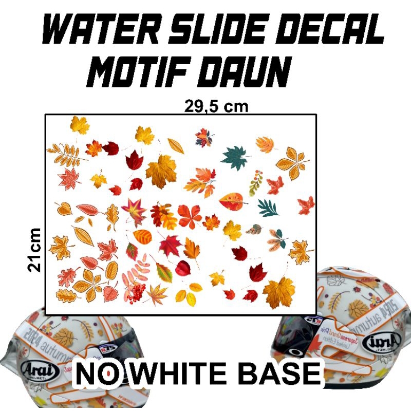 

Water slide decal motif daun (ukuran A4)