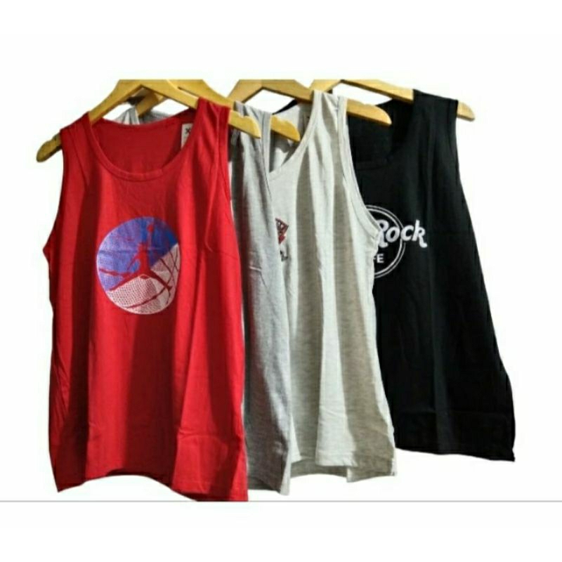 KAOS SINGLET JUMBO PRIA DAN WANITA 2XL 3XL 4XL 5XL KATUN