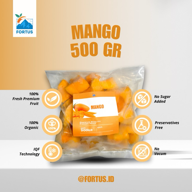 

Fortus IQF Mango Frozen Mangga Buah Beku Premium Organik