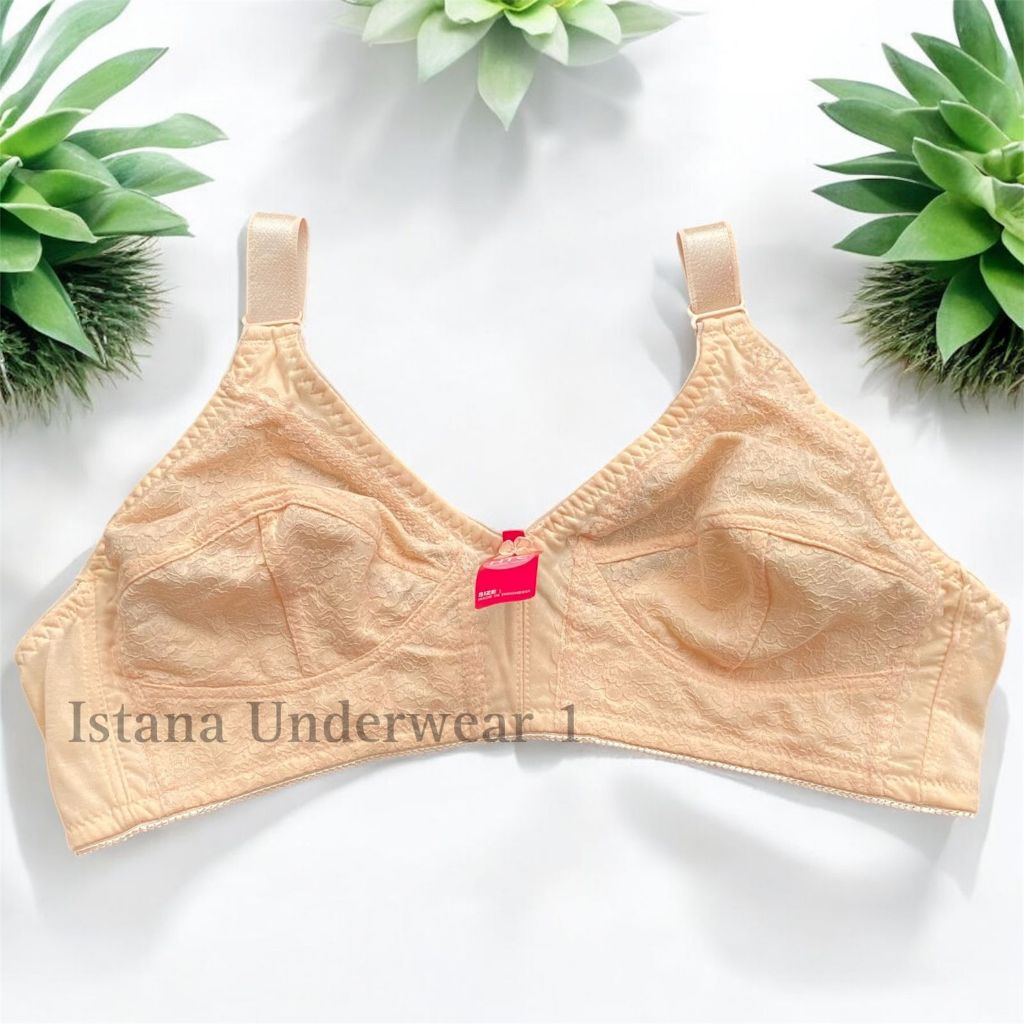 BRA SPORT JUMBO RENDA LOKAL / BH RENDA BIG CUP TANPA BUSA TALI LEBAR