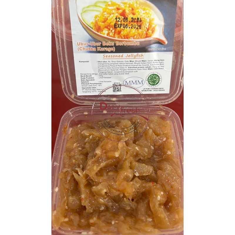 

CHUKA KURAGE HALAL 250GR | SALAD UBUR UBUR BERBUMBU | SEASONED JELLYFISH