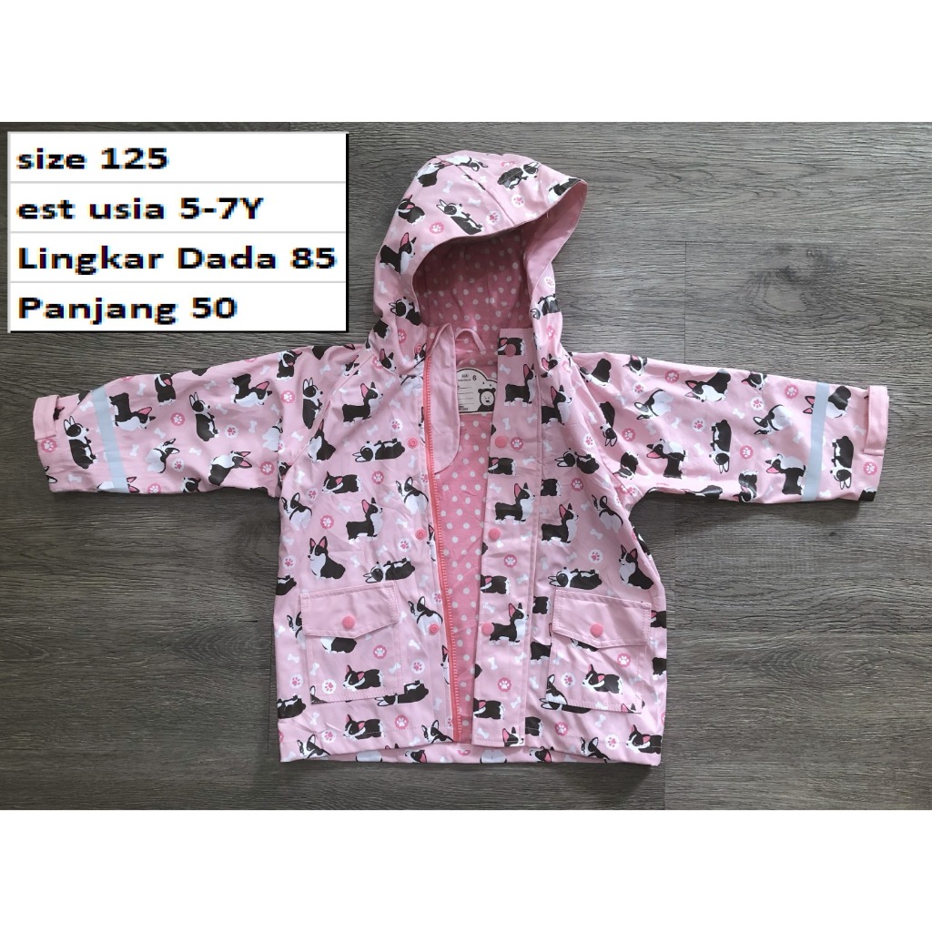 Jas Hujan - Raincoat Bahan Karet Premium Anak Full Brand Preloved Second