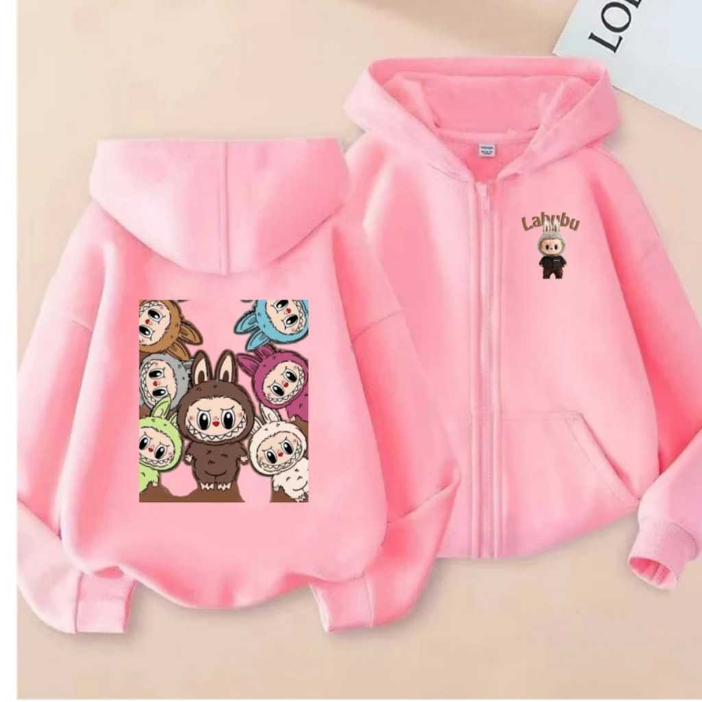 LABUBU HAVE A GOOD TIME JAKET ZIPPER HODIE ANAK